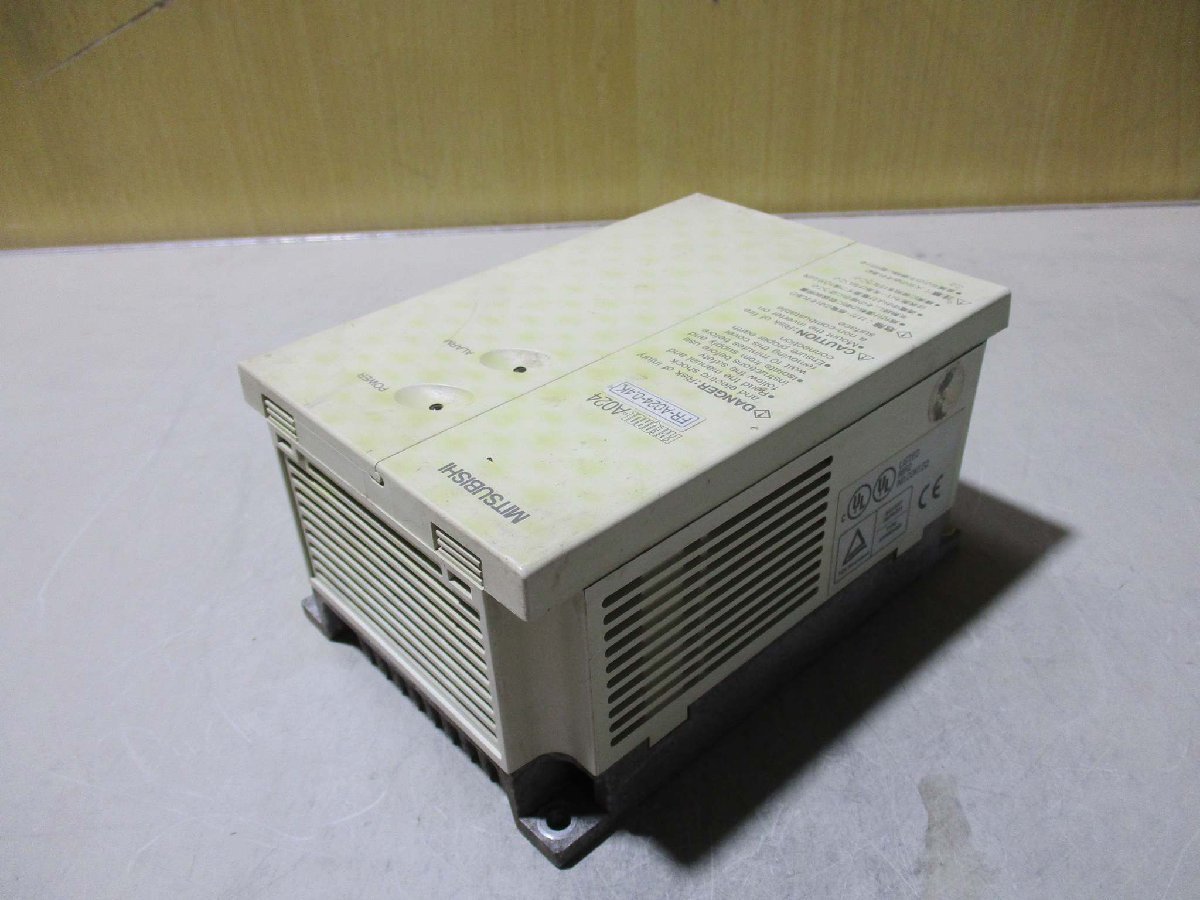 中古 MITSUBISHI インバータ FR-A024-0.4K 0.4kw 5.2A/3A(R50619DCC030)_画像8