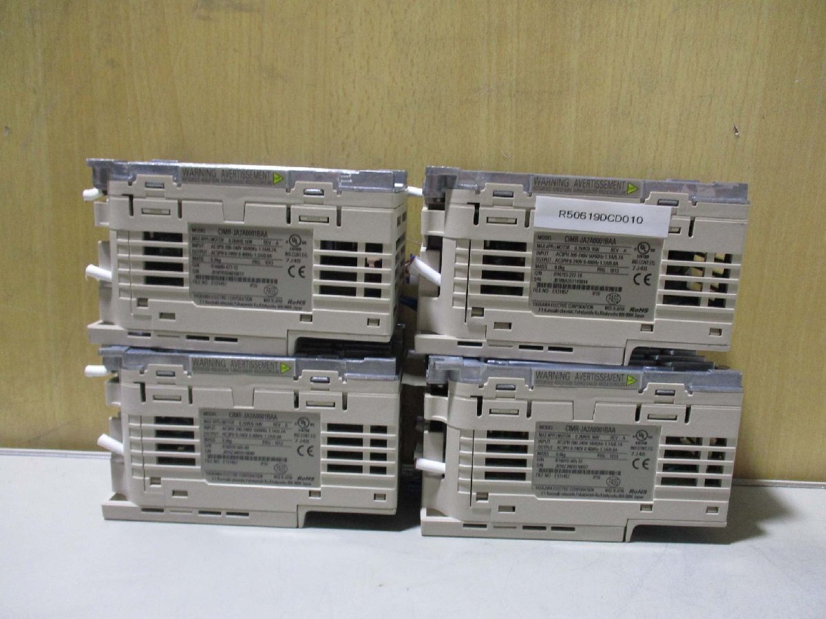 中古 Yaskawa CIMR-JA2A0001BAA インバータ 0.2kW 200-240V 1.1A/0.7A 4個(R50619DCD010)