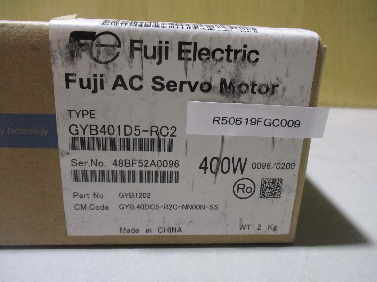 新古 Fuji Electric AC Servo Motor Model-GYB401D5-RC2 0.4kw(R50619FGC009)_画像2