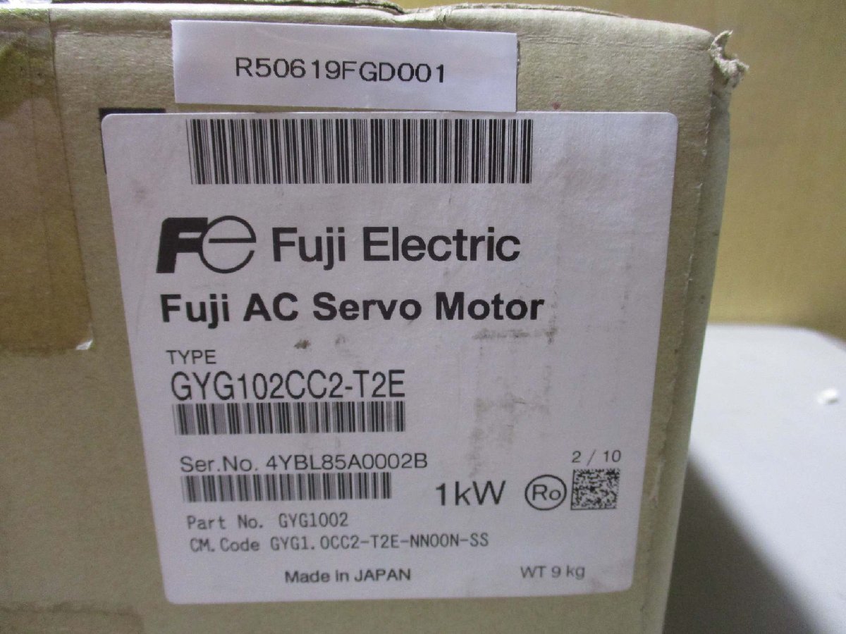 新古 Fuji Electric GYG102CC2-T2E サーボモータ 1000W(R50619FGD001)_画像2