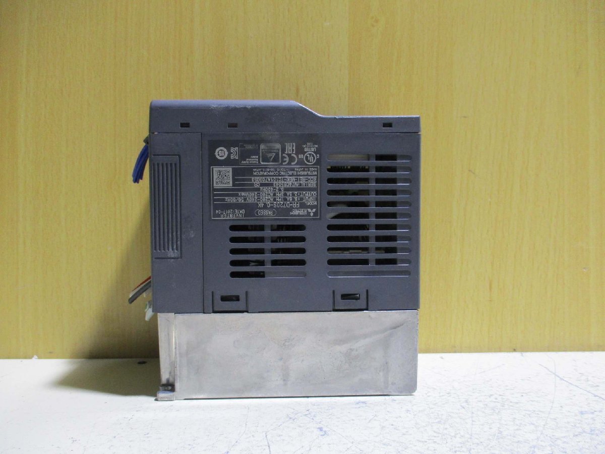 中古 MITSUBISHI FR-D720S-0.4K 200V インバーター(R50621DCE005)