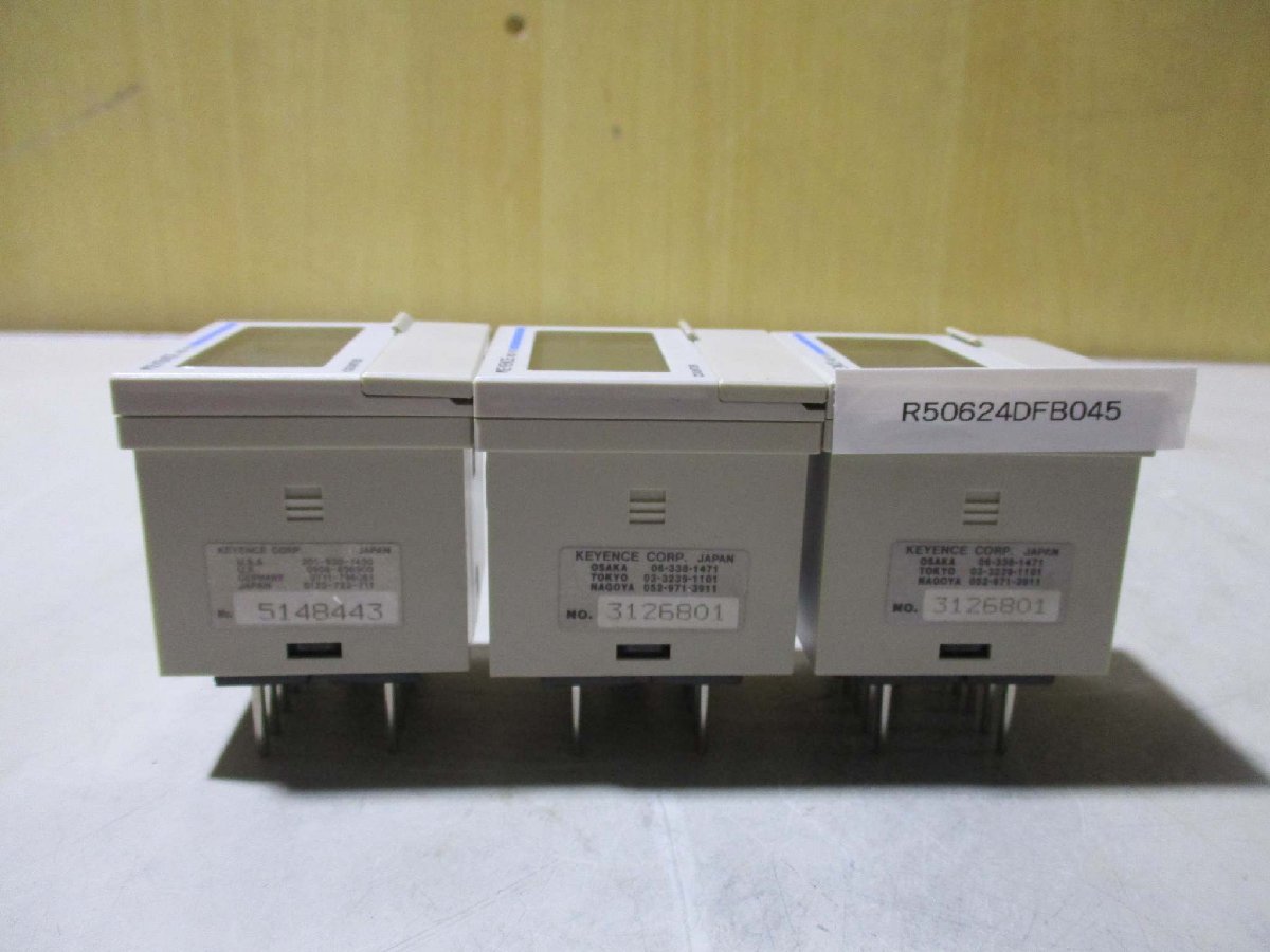 中古KEYENCE RC-15 小型電子カウンタ RC シリーズ ３個(R50624DFB045)