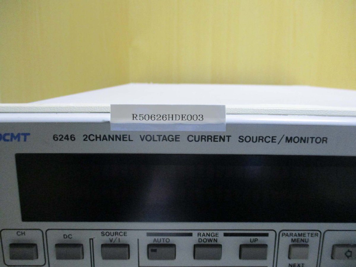 中古 ADCMT 6246 2CHANNEL VOLTAGE CURRENT SOURCE/MONITOR 直流 中古 ADCMT 6246 2CHANNEL VOLTAGE CURRENT SOURCE/MONITOR 直流
