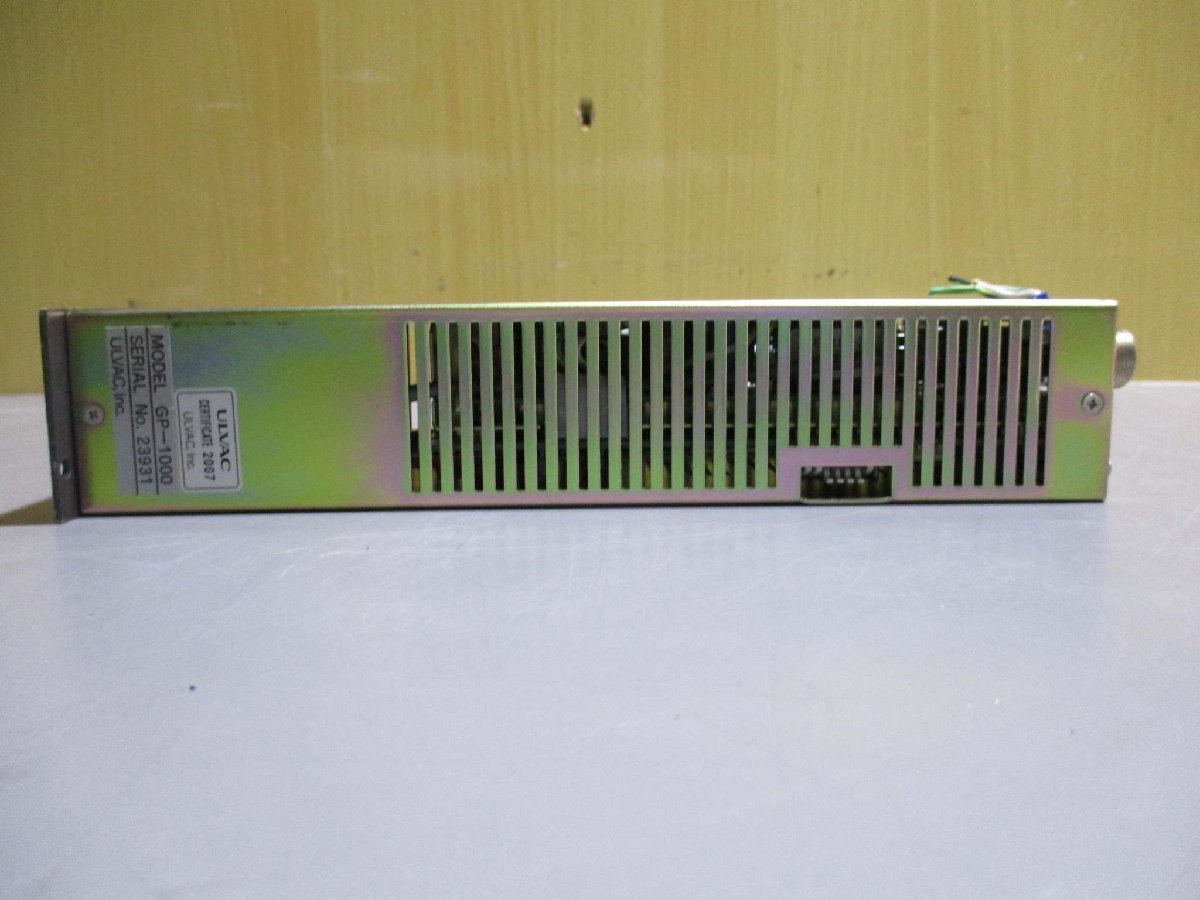 中古 ULVAC PIRANI VACUUM GAUGE GP-1000 デジタル電離真空計(R50713CKC006)_画像3