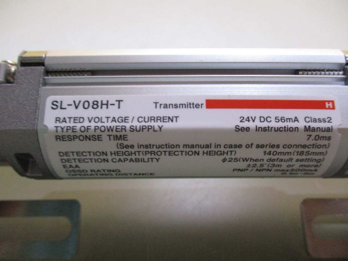 中古 KEYENCE Safety Light Curtain SL-V08H-T/SL-V08H-R セーフティライトカーテン セット(R50630AQE048)_画像6