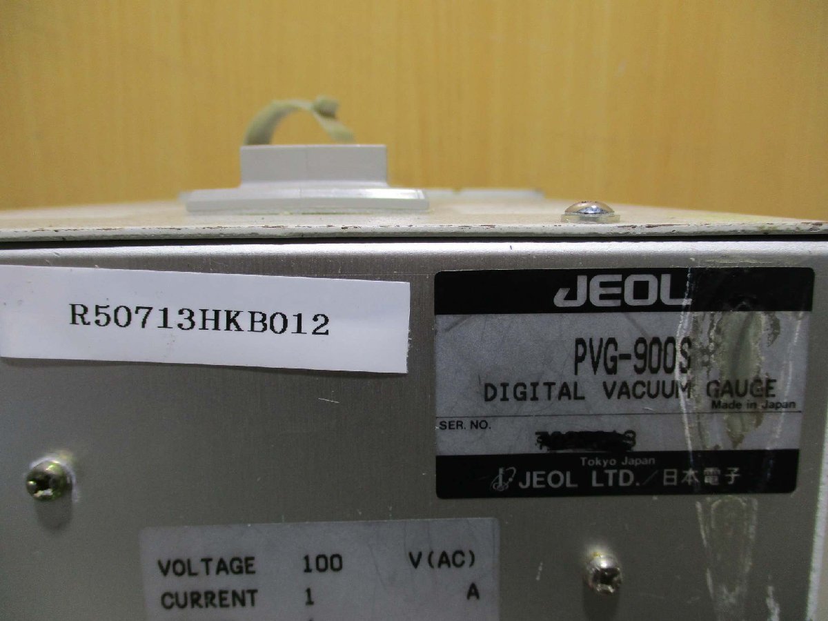 中古 JEOL DIGITAL VACUUM GAUGE JVG-900S PVG-900S デジタル真空計 通電OK(R50713HKB012)_画像5