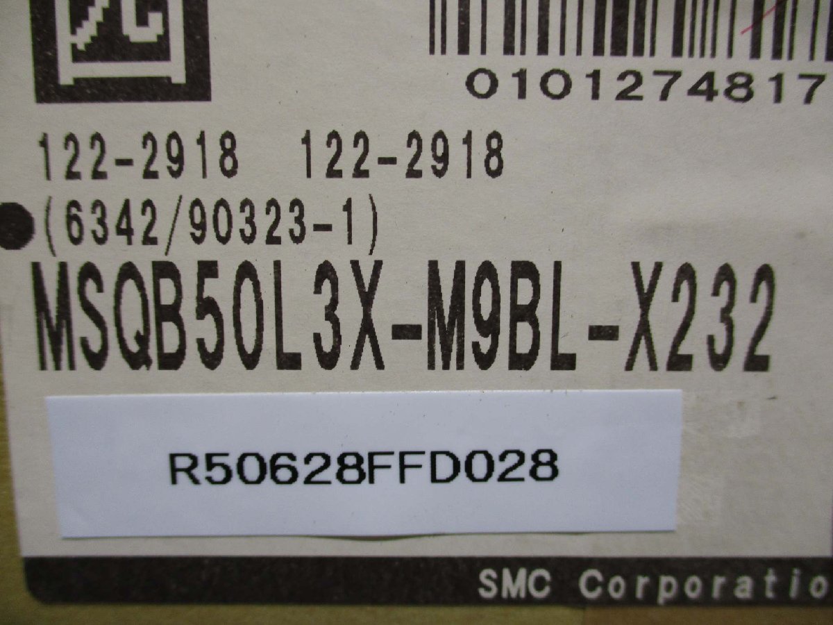 新古 SMC MSQB50L3X-M9BL-X232 ロータリーテーブル(R50628FFD028)_画像2