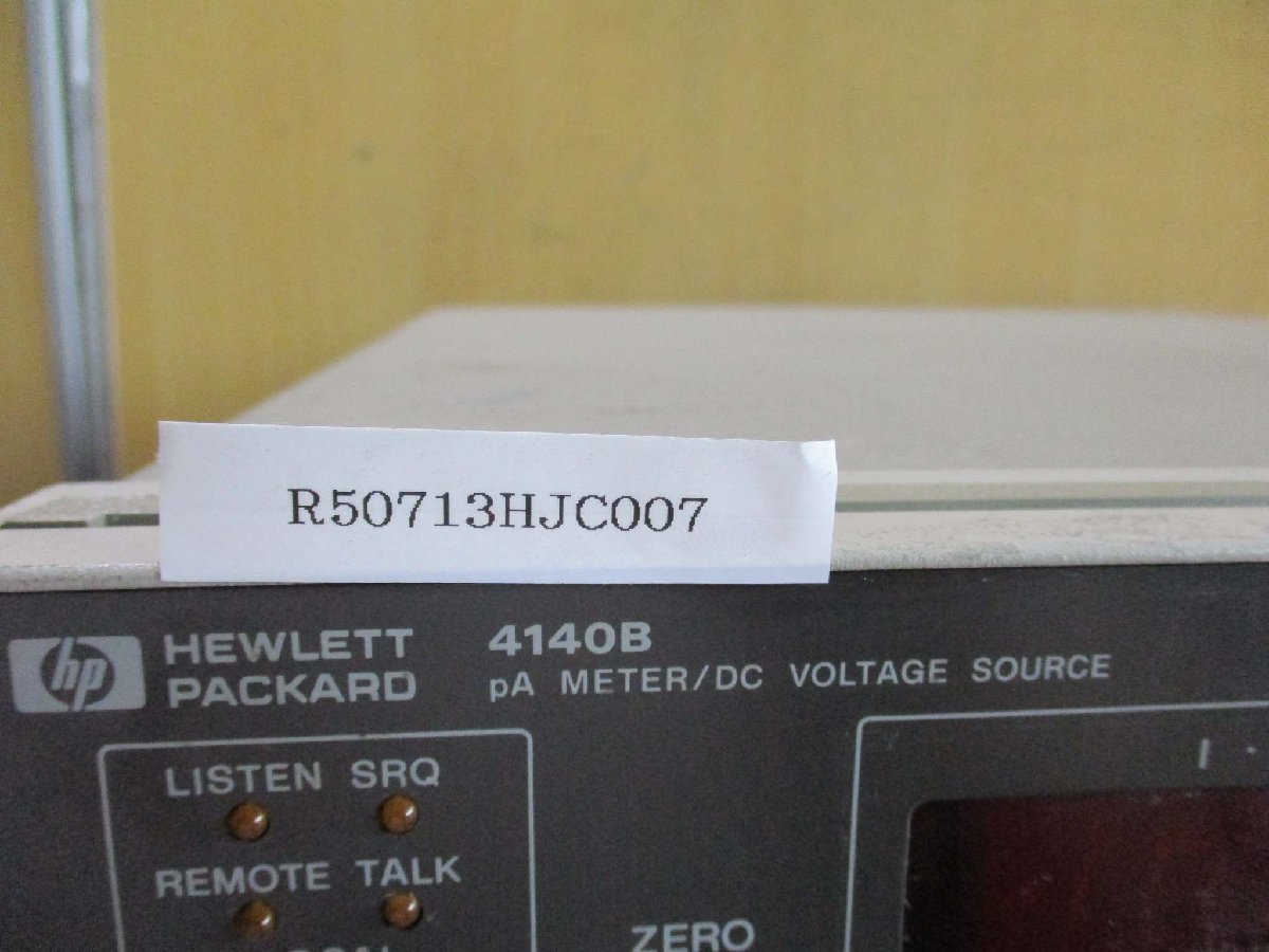 中古 HP HEWLETT PACKARD 4140B pA METER/DC VOLTAGE SOURCE 通電OK(R50713HJC007)_画像7