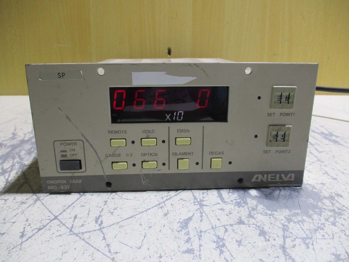 中古ANELVA MIG-831 IONIZATION GAUGE ワイドレンジ電離真空計 通電確認(R50707JLB007)_画像1