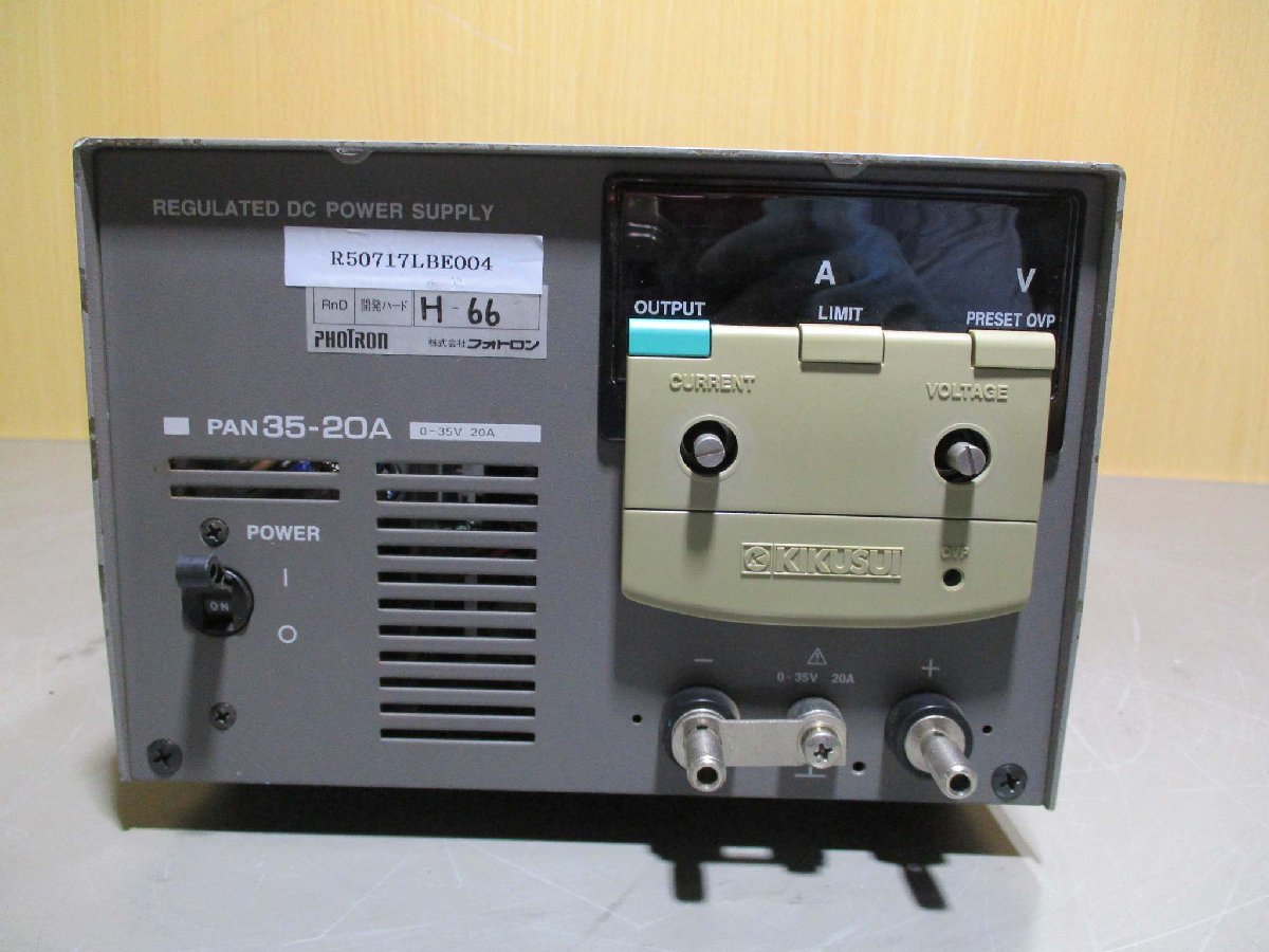 中古Kikusui PAN35-20A Regulated DC Power Supply(R50717LBE004)