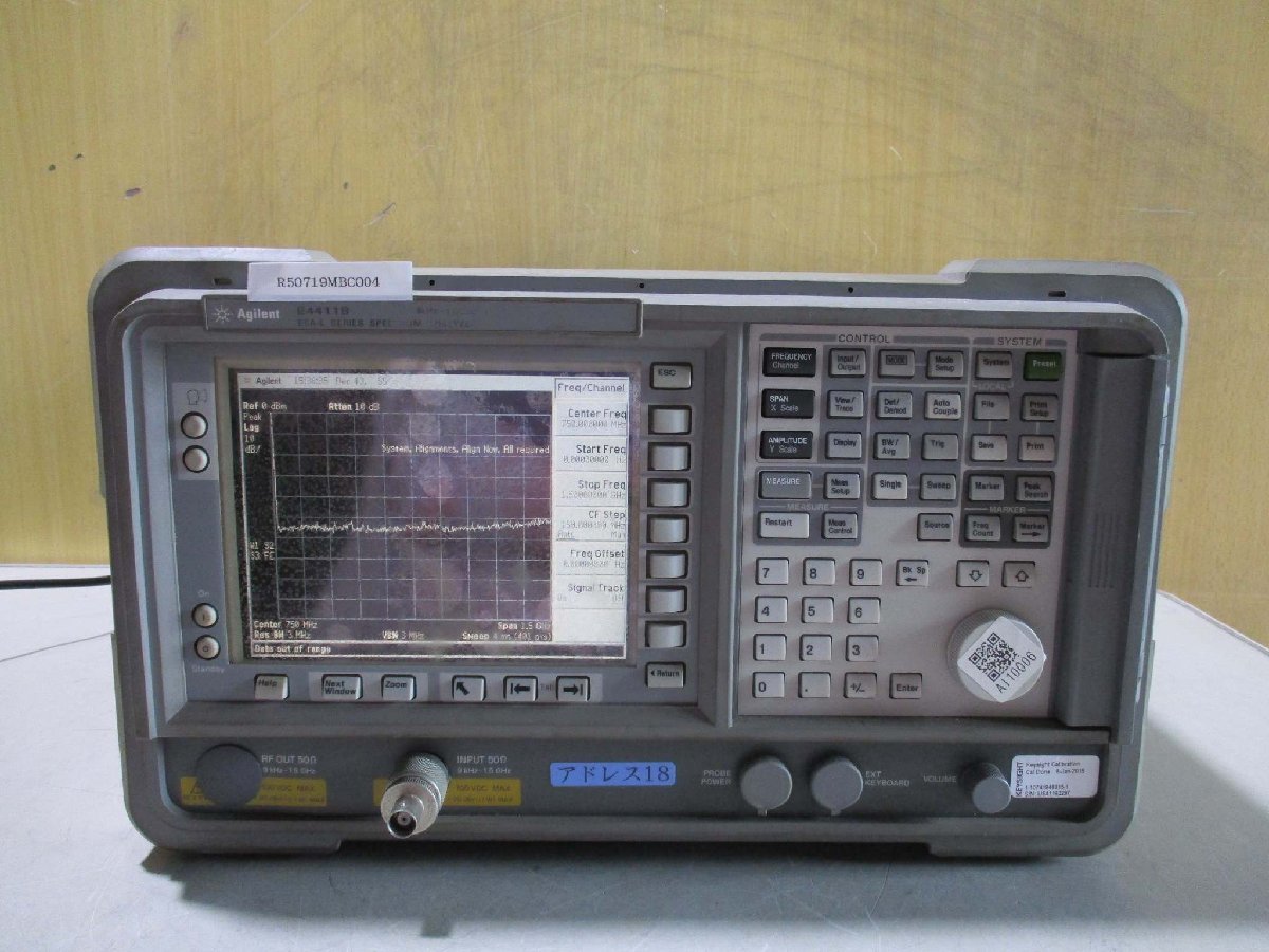 中古 Agilent E4411B ESA-L Spectrum analyzer <通電OK 中古 Agilent E4411B ESA-L Spectrum analyzer <通電OK