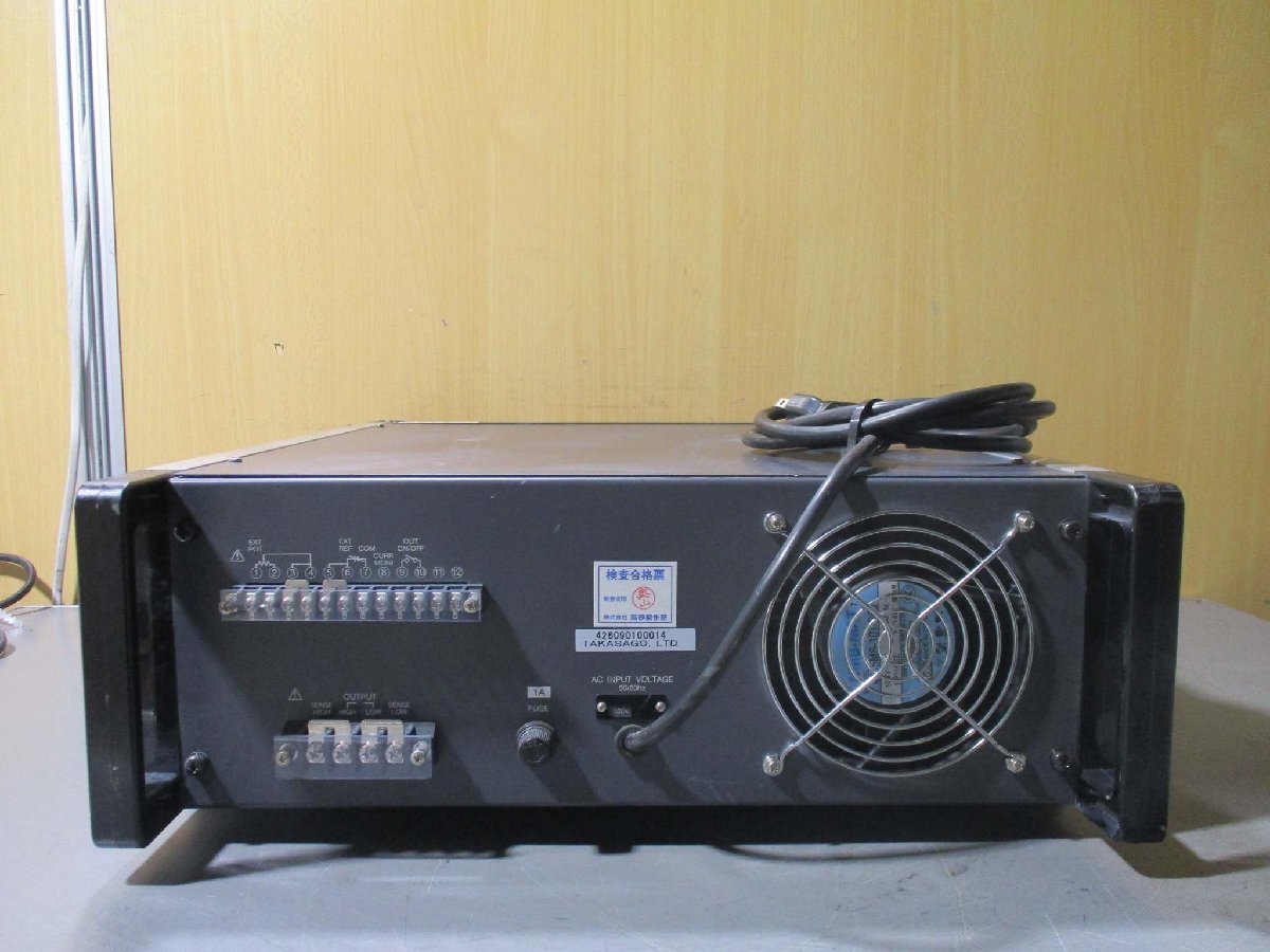 中古 TAKASAGO BIPOLAR POWER SUPPLY/AMP BWS 18-15 バイポーラ電源/アンプ 通電OK(R50721MBE002)_画像6