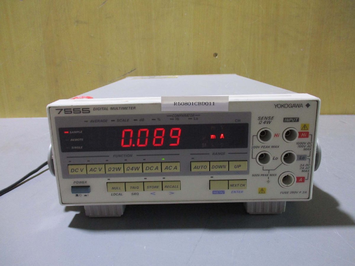 中古 YOKOGAWA DIGITAL MULTIMETER 755501-1-M デジタルマルチメーター 通電OK(R50801CBD011)_画像1