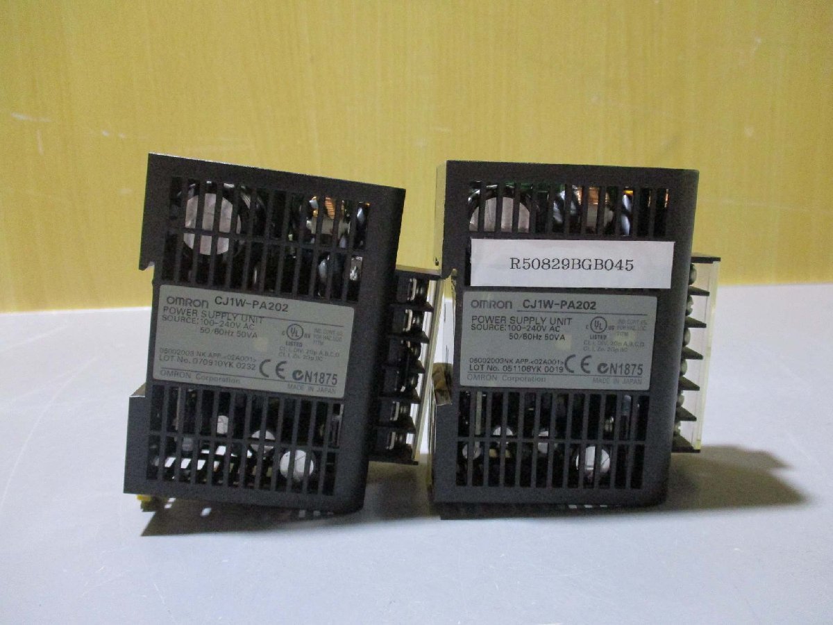 中古Omron CJ1W-PA202 Power supply unit 2個(R50829BGB045)_画像1