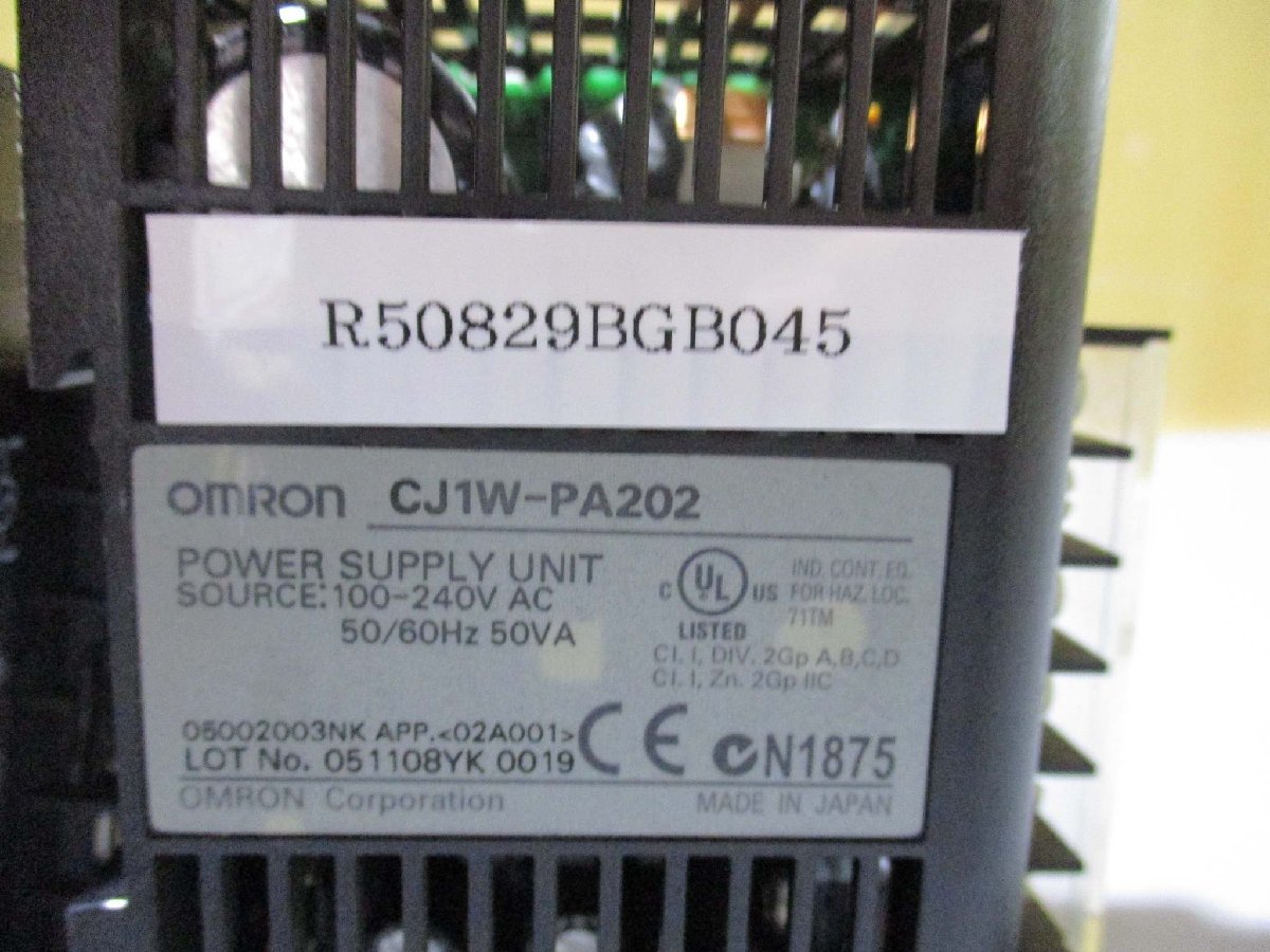 中古Omron CJ1W-PA202 Power supply unit 2個(R50829BGB045)_画像2