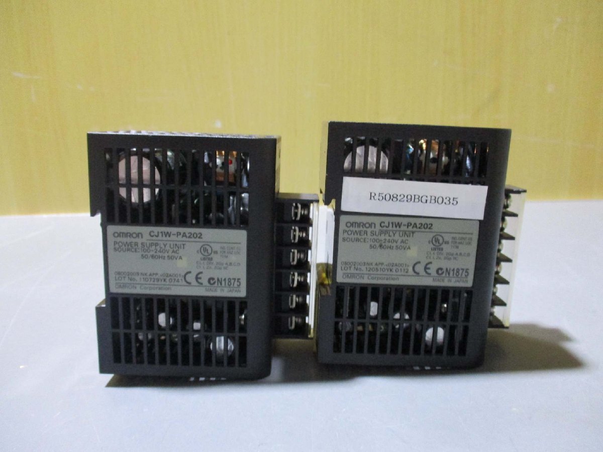 中古Omron CJ1W-PA202 Power supply unit 2個(R50829BGB035)_画像1