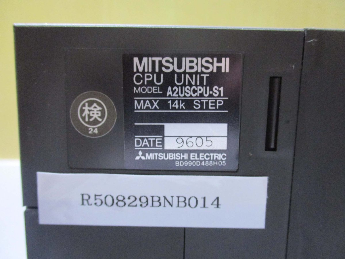 中古MITSUBISHI CPU UNIT A2USCPU-S1 CPUユニット(R50829BNB014)_画像1