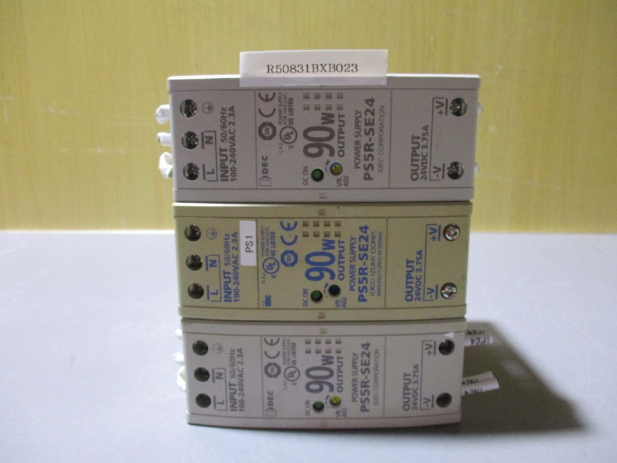 中古 Idec POWER SUPPLY PS5R-SE24 24VDC 3.75A 90W 3個(R50831BXB023)_画像1