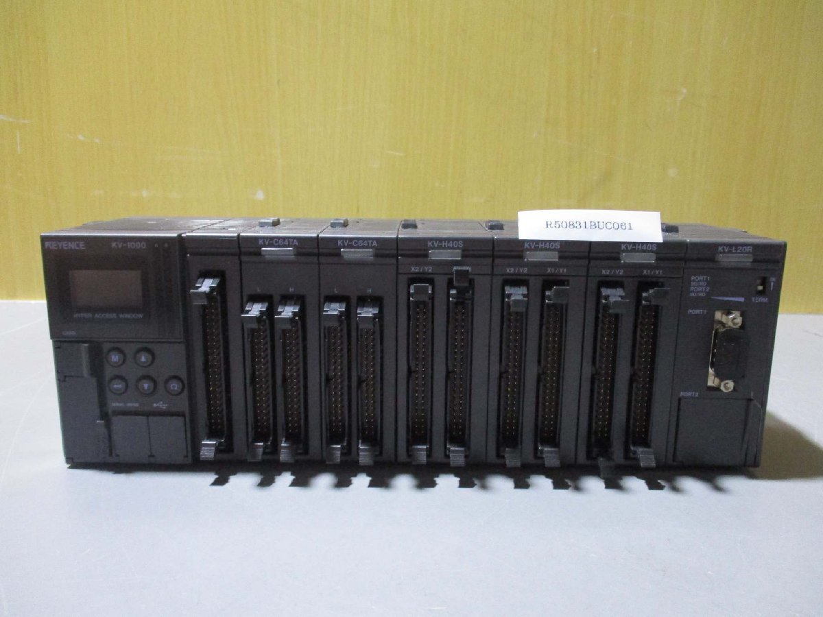 中古 KEYENCE KV-1000/KV-C64TA*2/KV-H40S*3/KV-L20R(R50831BUC061)_画像9