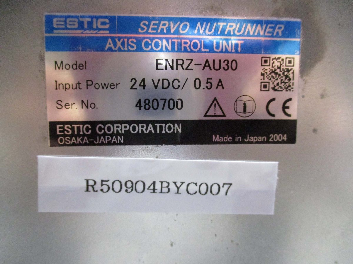 中古 ESTIC SERVO NUTRUNNER AXIS CONTROL UNIT ENRZ-AU30A(R50904BYC007)_画像2