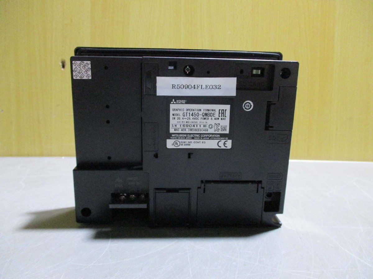 中古 MITSUBISHI グラフィックオペレーションターミナル GT1450-QMBDE ＜通電OK＞(R50904FLE032)_画像3