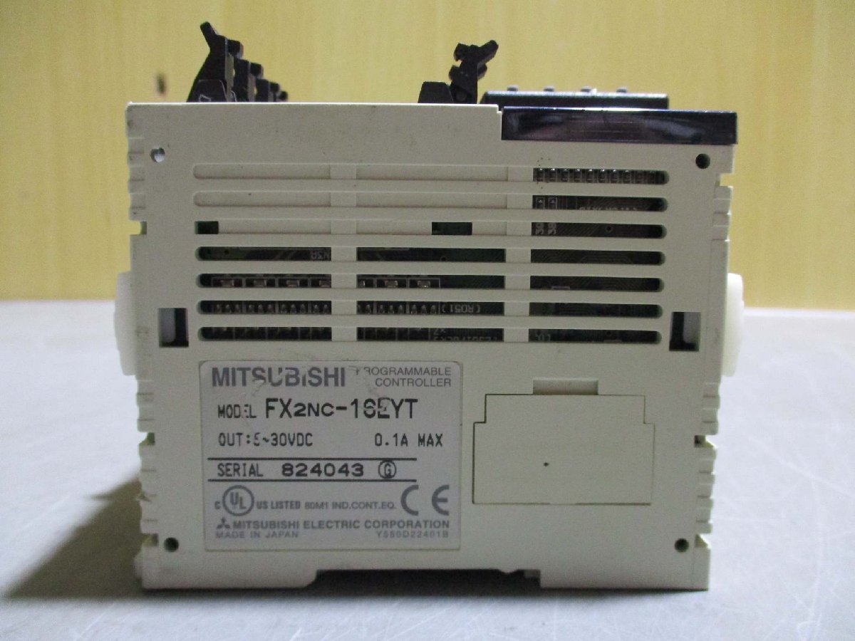 中古 MITSUBISHI MELSEC シーケンサ 入力増設ブロック FX2NC-16EYT/FX2NC-16EX/FX3UC-LT32MT-LC(R50907BTC005)_画像4