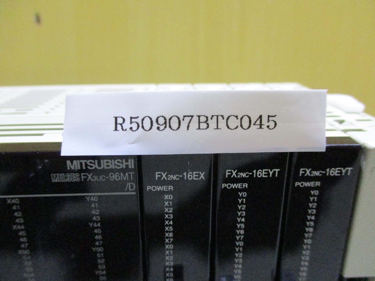 中古 MITSUBISHI電機 FX3U-4DA-ADP/FX3U-4AD-AD/FX3UC-96MT/D FX2NC-16EX/FX2NC-16EYT*2/FX2NC-CNV-IF(R50907BTC045)_画像2