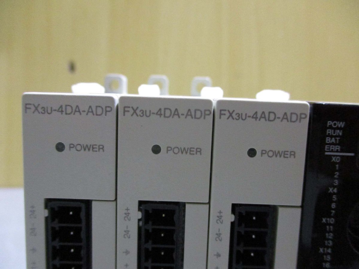 中古 FX3U-4DA-ADP*2/FX3U-4AD-ADP /FX3UC-96MT/D /FX2NC-16EX*2/FX2NC-16EYT*2/FX2NC-1HC/FX2NC-CNV-IF(R50907BTD059)_画像3