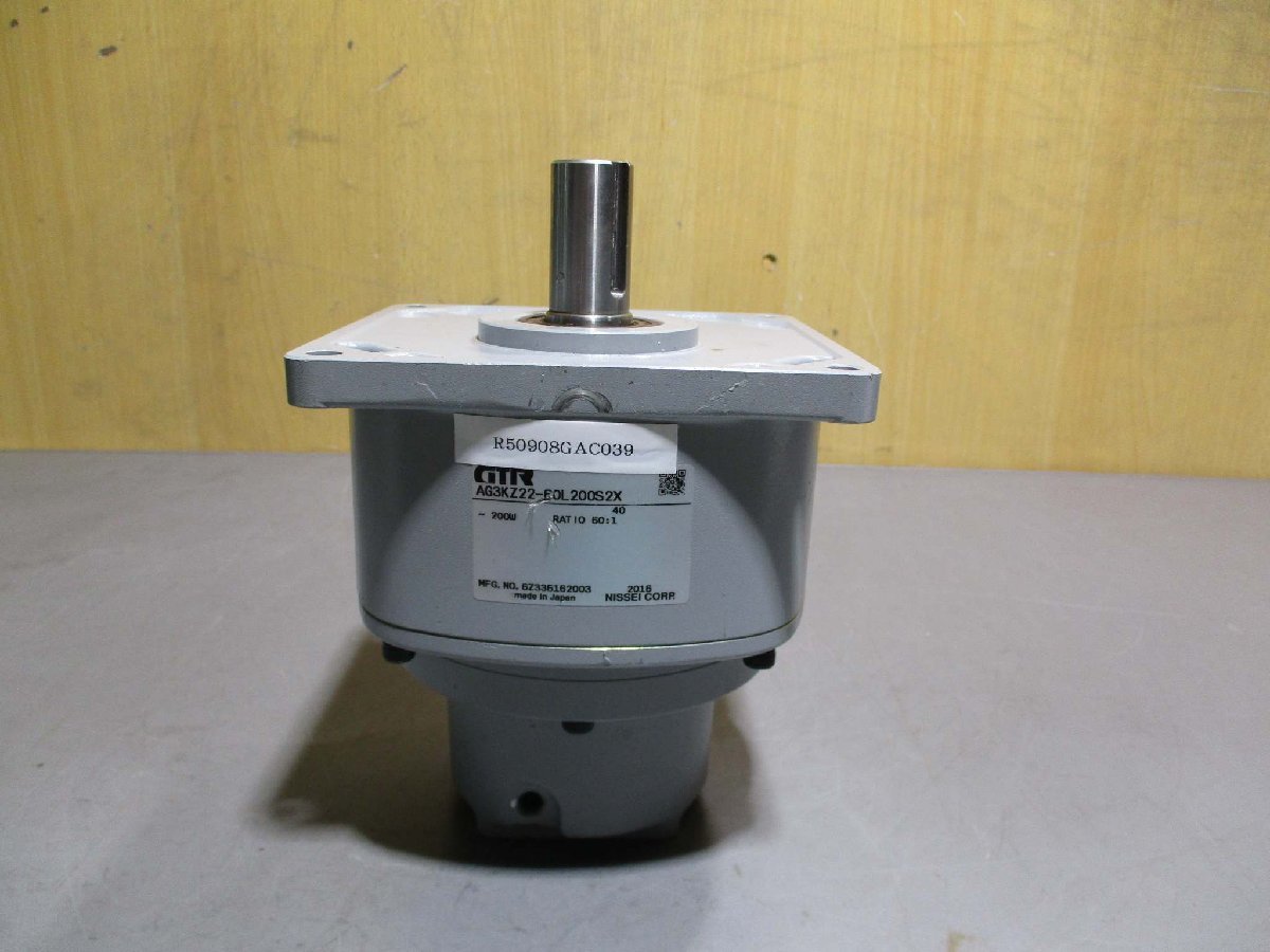 中古 NISSEI GTR AG3KZ22-60L200S2X サーボモータ用高精度減速機 平行軸(R50908GAC039)