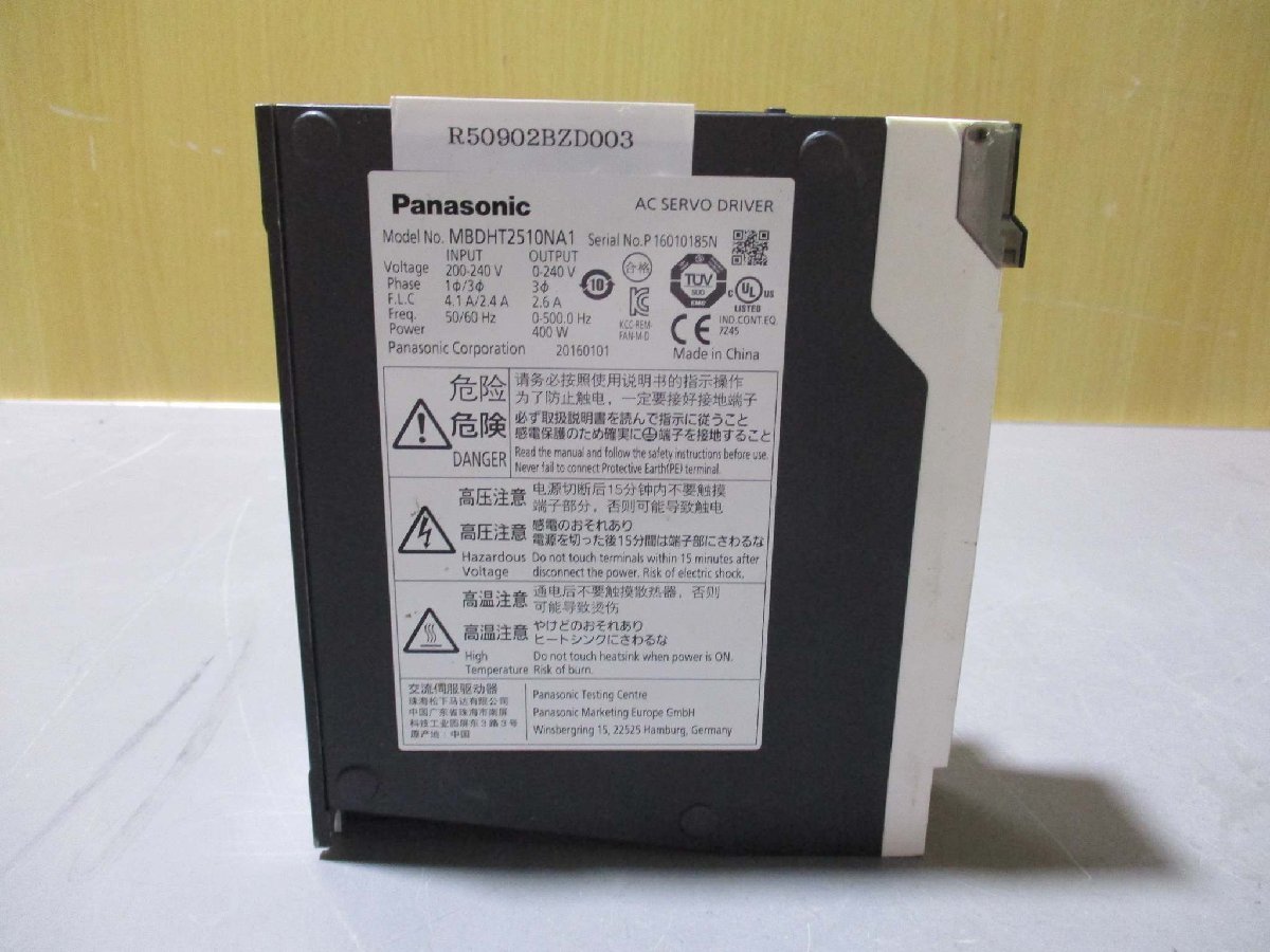 中古 Panasonic MBDHT2510NA1 AC Servo Drive Controller 400W(R50902BZD003)