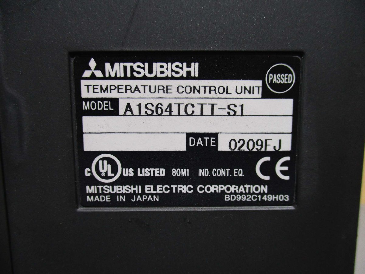 中古 MITSUBISHI TEMPERATURE CONTROL UNIT A1S64TCTT-S1 温度調節ユニット(R50914BPE002)_画像5