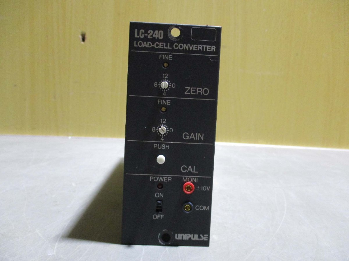 中古 UNIPULSE LOAD-CELL CONVERTER LC-240 低ドリフト・低ノイズロードセルコンバータ(R50916CEE001)_画像4