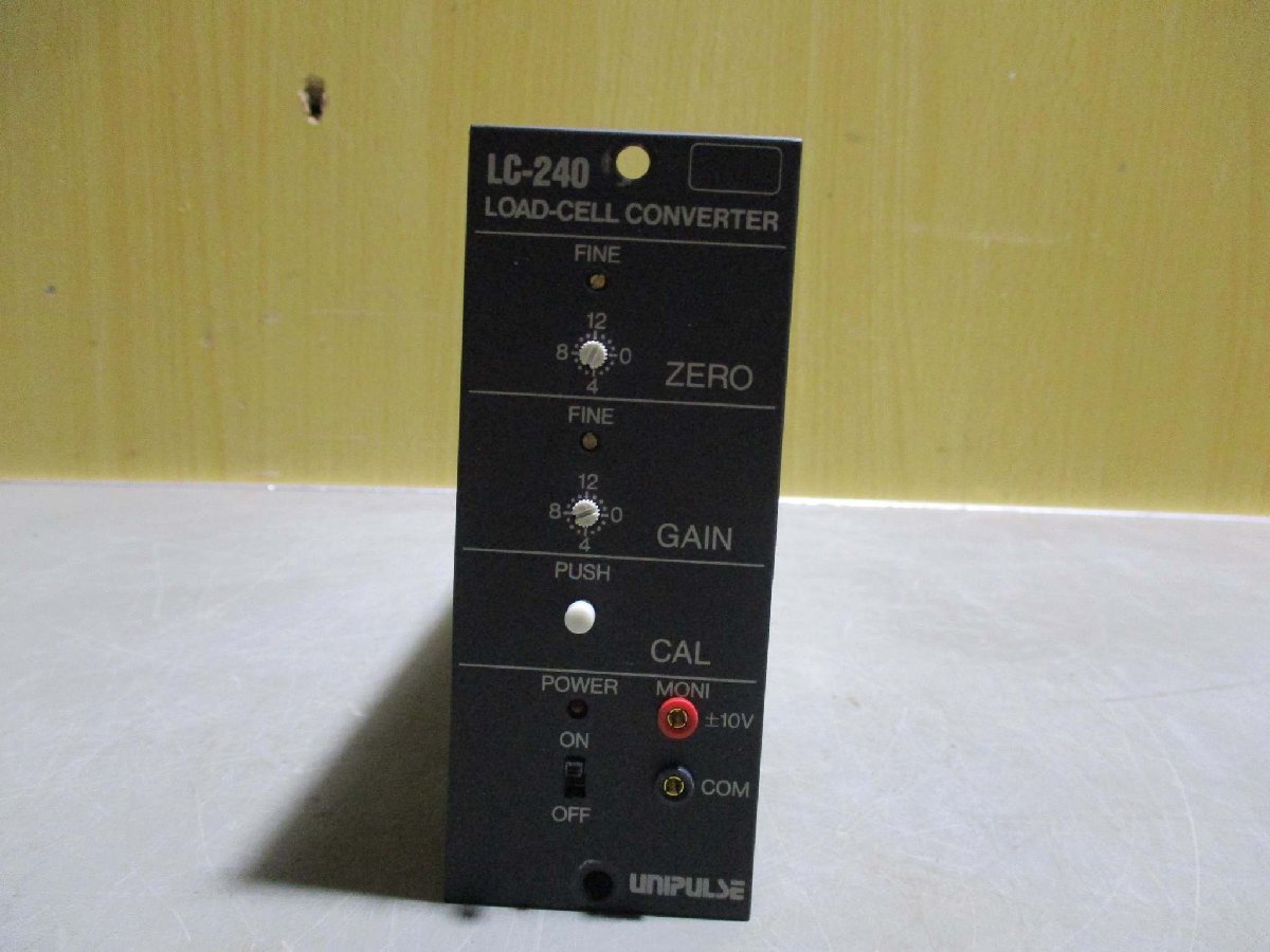 中古 UNIPULSE LOAD-CELL CONVERTER LC-240 低ドリフト・低ノイズロードセルコンバータ(R50916CEE005)_画像3