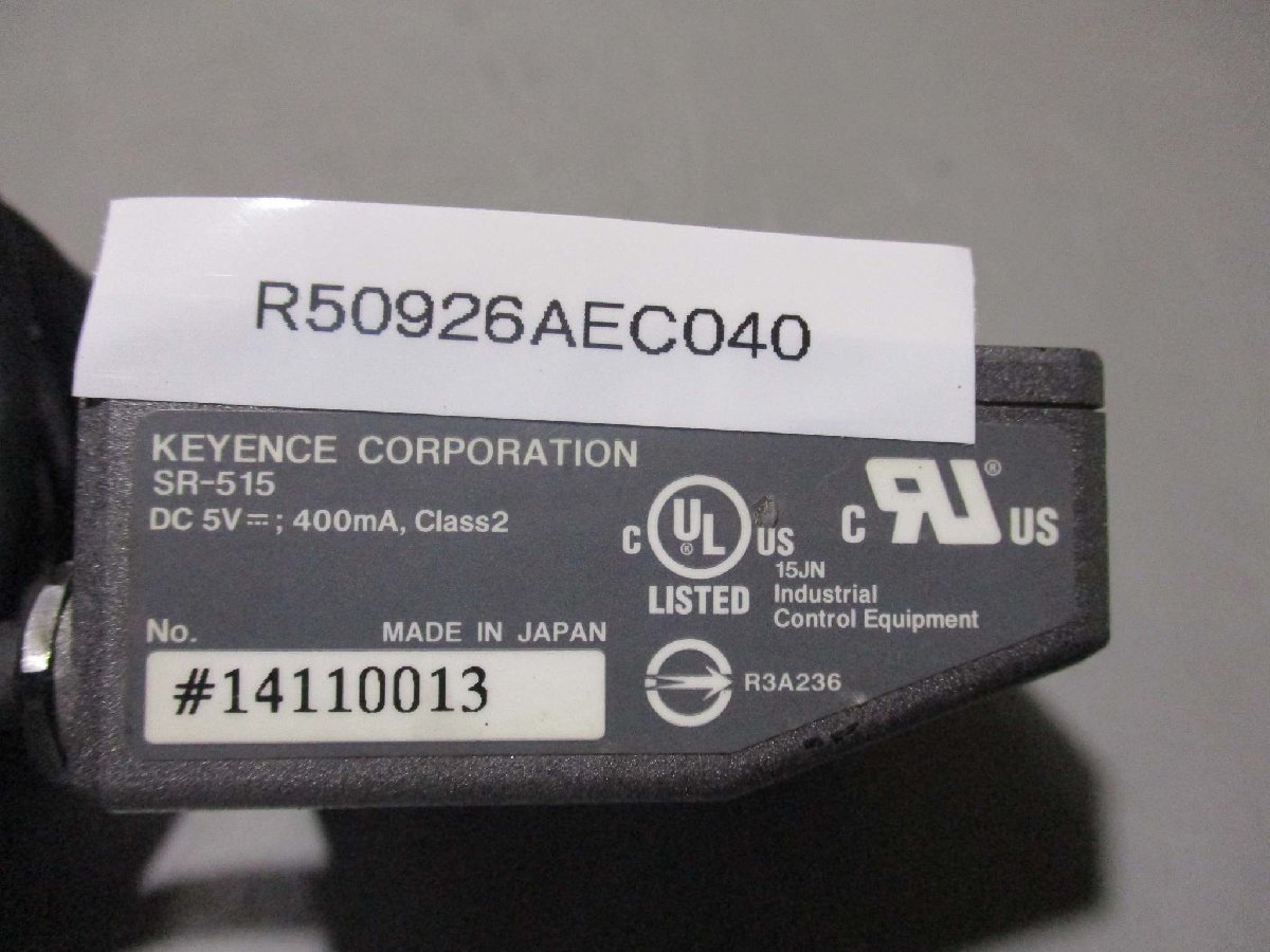 中古 KEYENCE SR-515 バーコードリーダ(R50926AEC040)_画像6