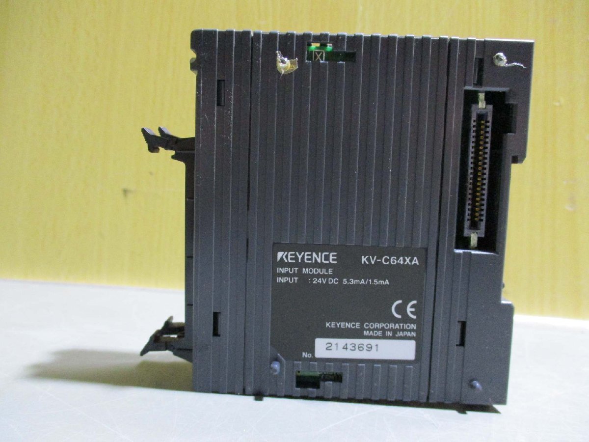 中古 KEYENCE INPUT MODULE KV-C64XA PLC 64点コネクタ 入力ユニット 2個(R50926BPB055)_画像3