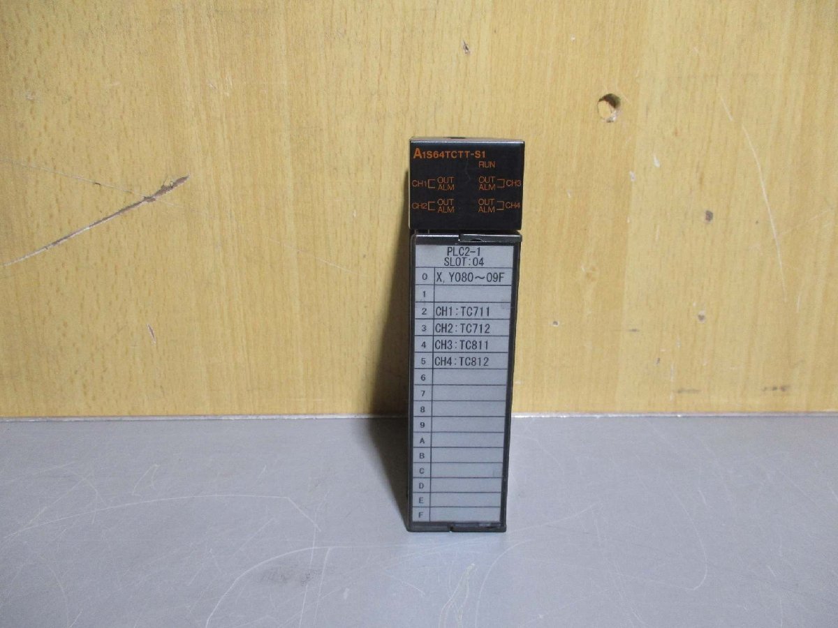 中古 MITSUBISHI TEMPERATURE CONTROL UNIT A1S64TCTT-S1 温度調節ユニット(R50914BPE003)_画像3