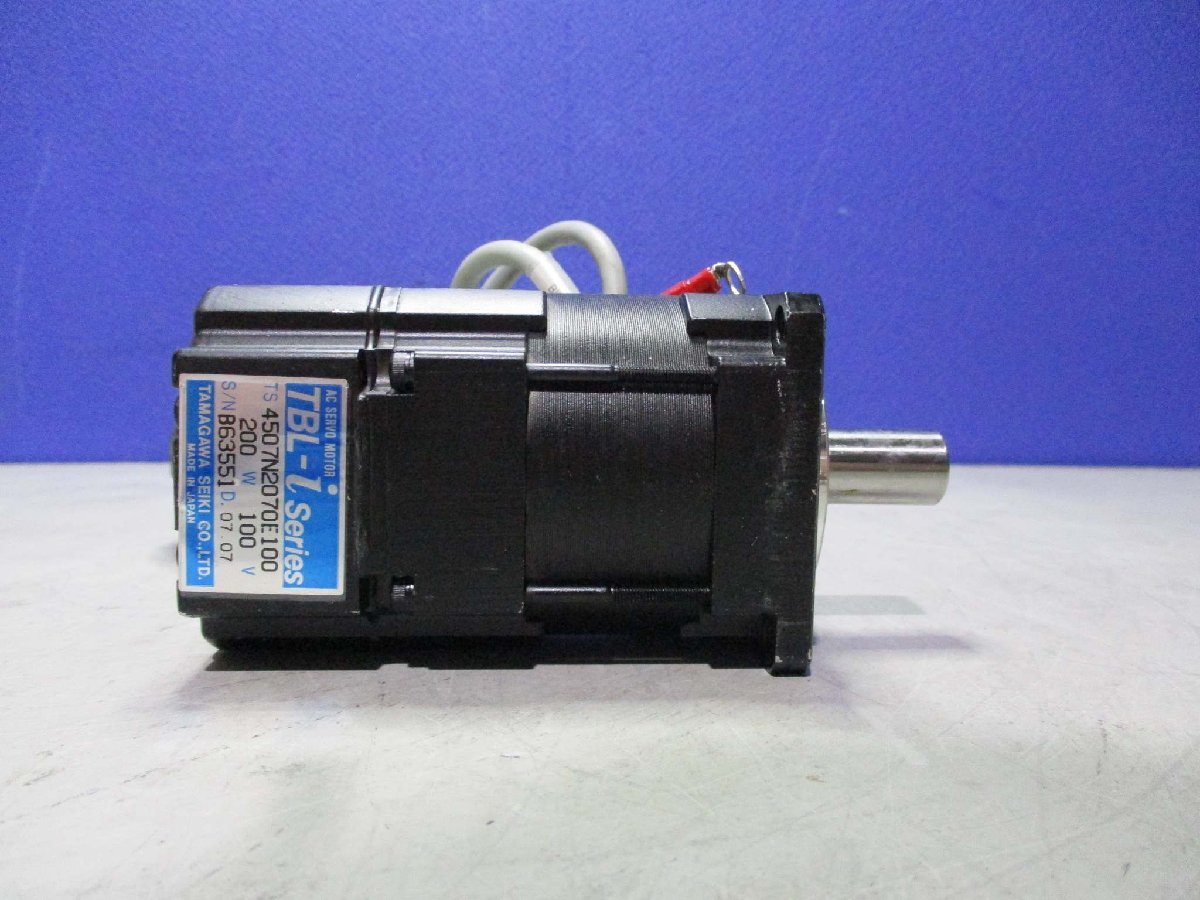 中古 TAMAGAWA 4507N2070E100 200W 100V AC SERVO MOTOR (KBLR51005C055)_画像7