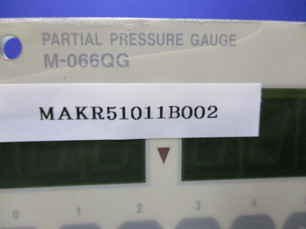 中古ANELVA PARTIAL PRESSURE GAUGE M-066QG, HEAD UNIT, SENSOR 通電OK(MAKR51011B002)_画像3