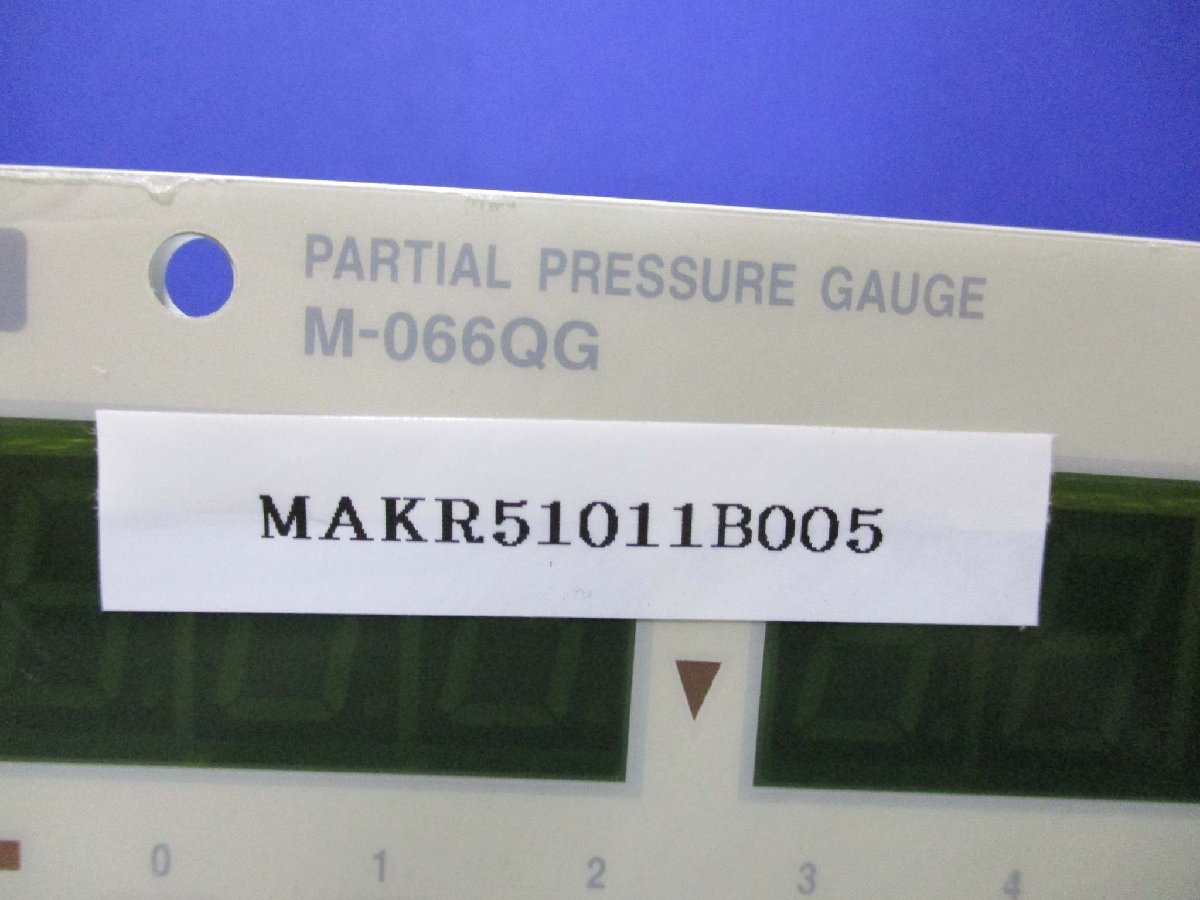 中古ANELVA PARTIAL PRESSURE GAUGE M-066QG, HEAD UNIT, SENSOR 通電OK(MAKR51011B005)_画像3