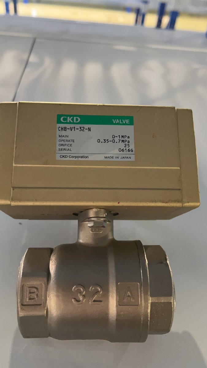 中古 CKD 蒸気用エアオペレイト式ボールバルブ CHB-V1-30-N/4KB119(MAYR41111B063)