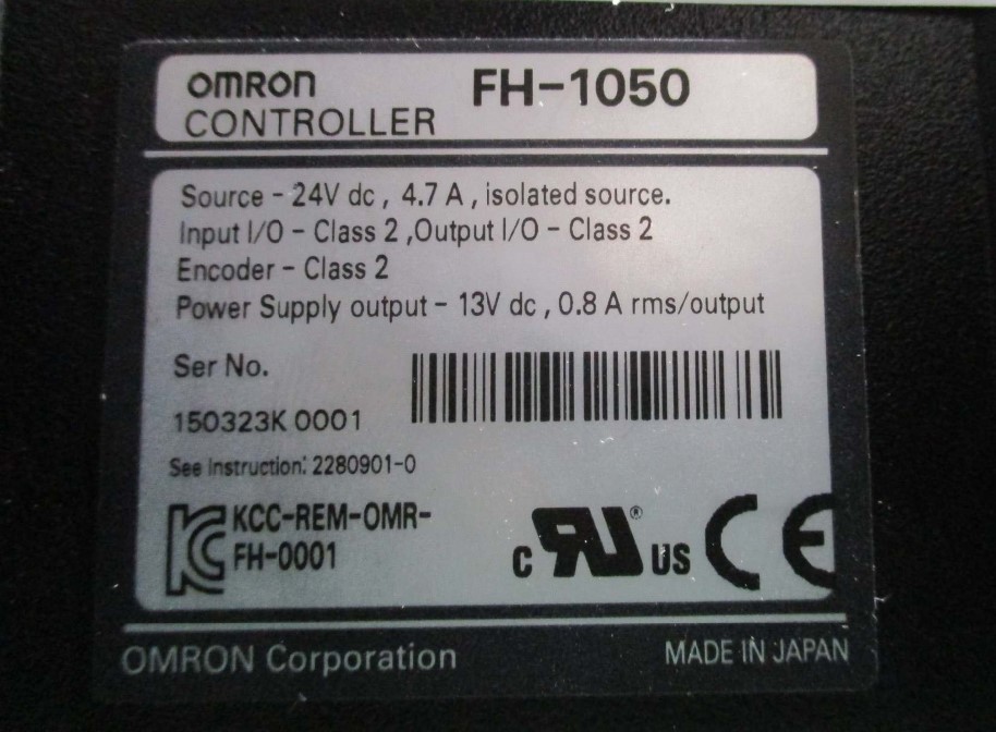 中古 OMRON 画像処理システムFH-1050 FZ-S 小型白黒デジタルCCD カメラ*2 モニター付けない 通電OK(AAAR41208A005)_画像5