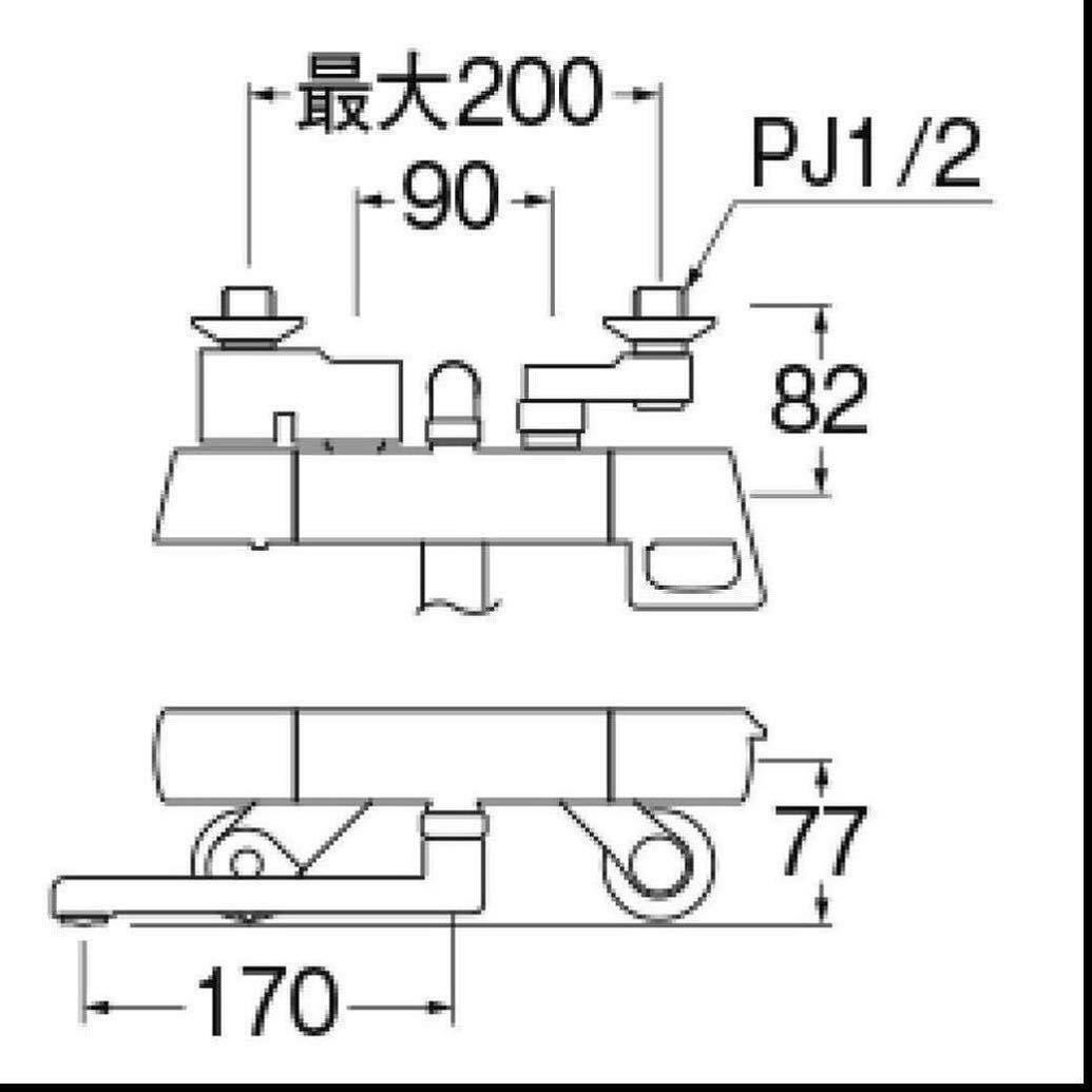 【新品未使用品】サンエイ SANEI サーモシャワー混合栓 SK18141K S9L17_画像2