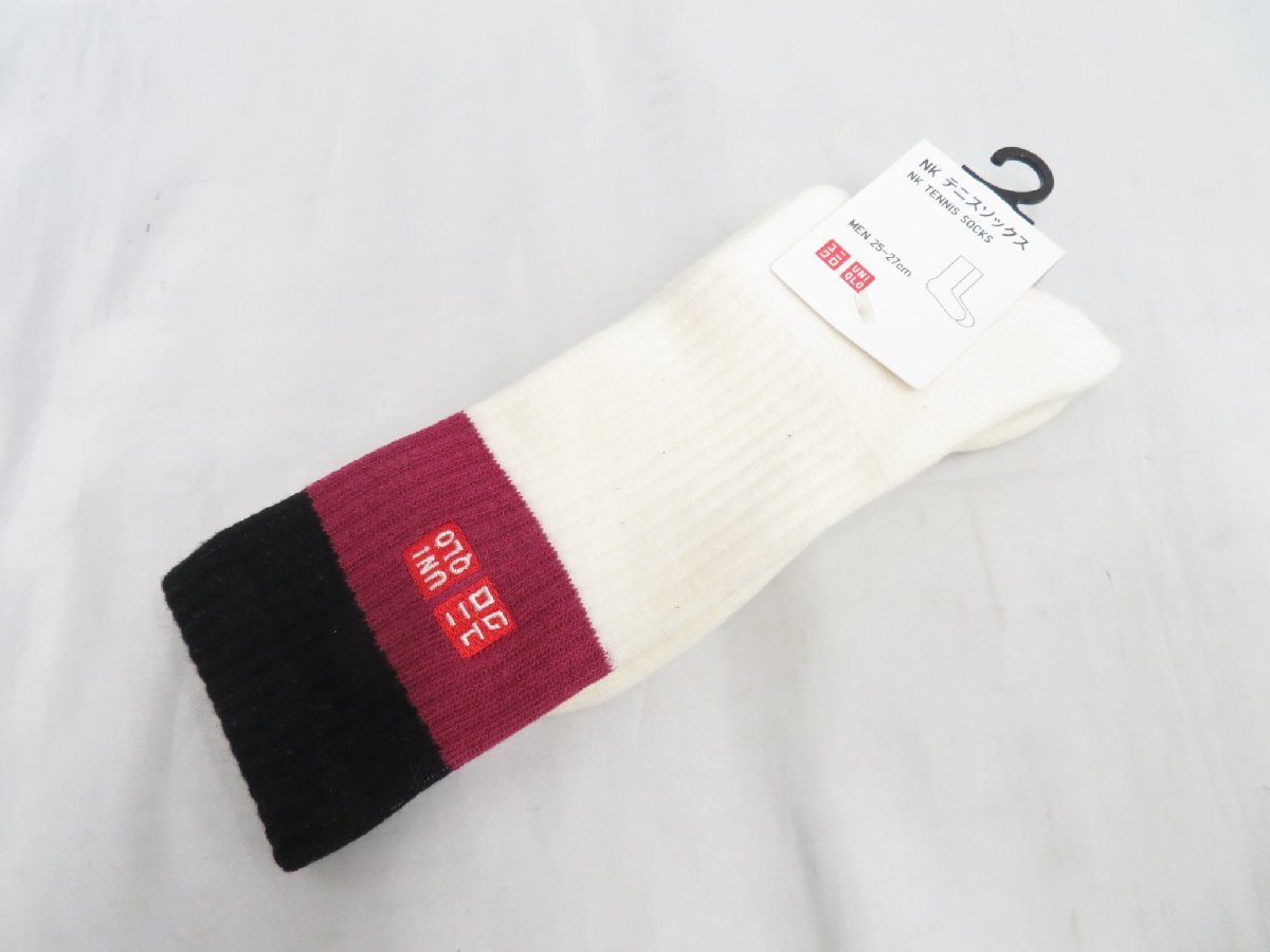 新品未使用品★ユニクロ UNIQLO NK テニスソックス 錦織圭モデル Kei Nishikori メンズ 25-27cm 427115★_画像1