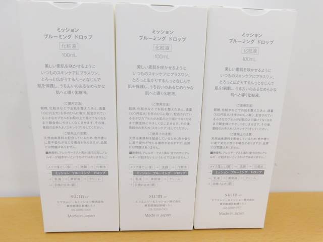 （未開封商品）　エフエムジー＆ミッション　ミッション　ブルーミング　ドロップ　化粧液　100ml　3本セット_画像3