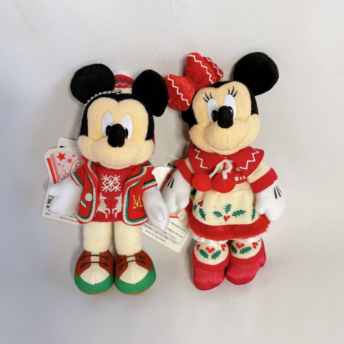 未使用・タグ付】ミッキー&ミニー ぬいぐるみバッジ 2点 未使用・タグ付】ミッキー&ミニー ぬいぐるみバッジ 2点