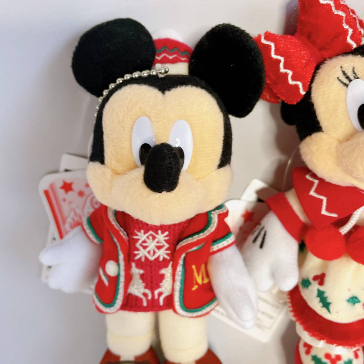 未使用・タグ付】ミッキー&ミニー ぬいぐるみバッジ 2点 未使用・タグ付】ミッキー&ミニー ぬいぐるみバッジ 2点