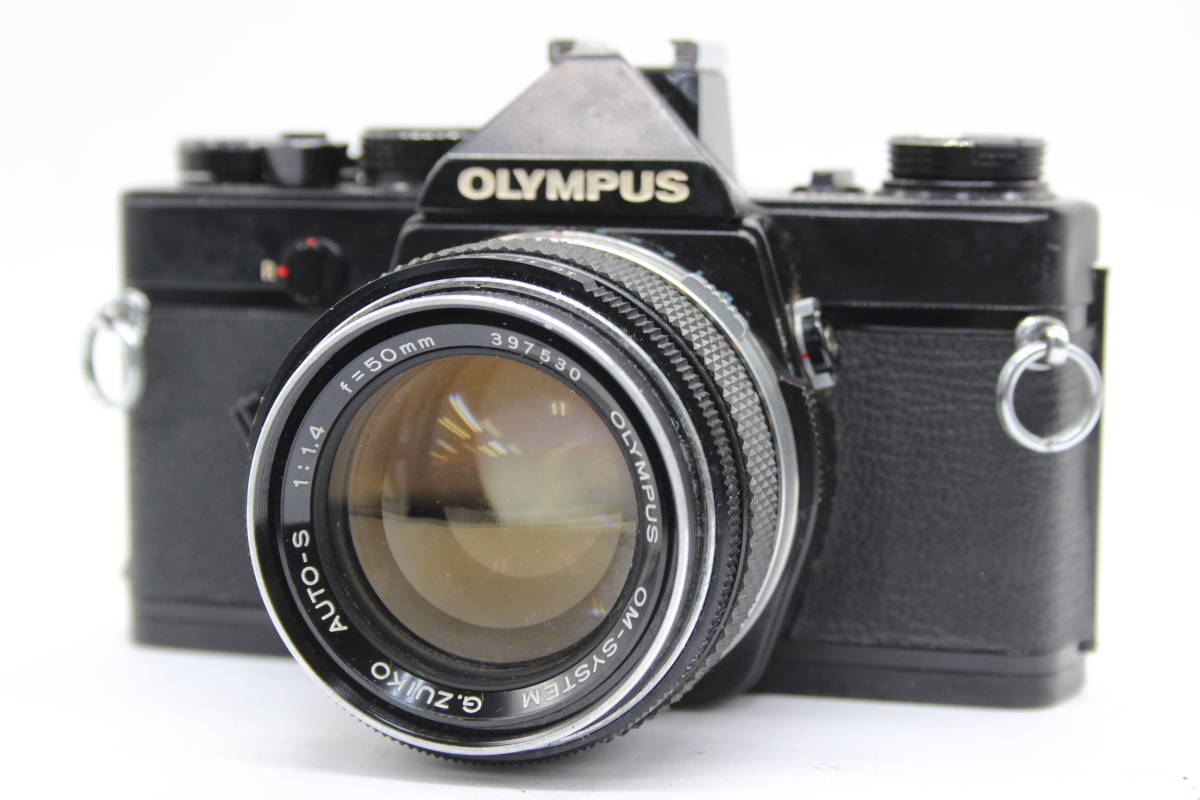 【訳あり品】 オリンパス Olympus OM-1 ブラック G.ZUIKO AUTO-S 50mm F1.4 ボディレンズセット s3181_画像1