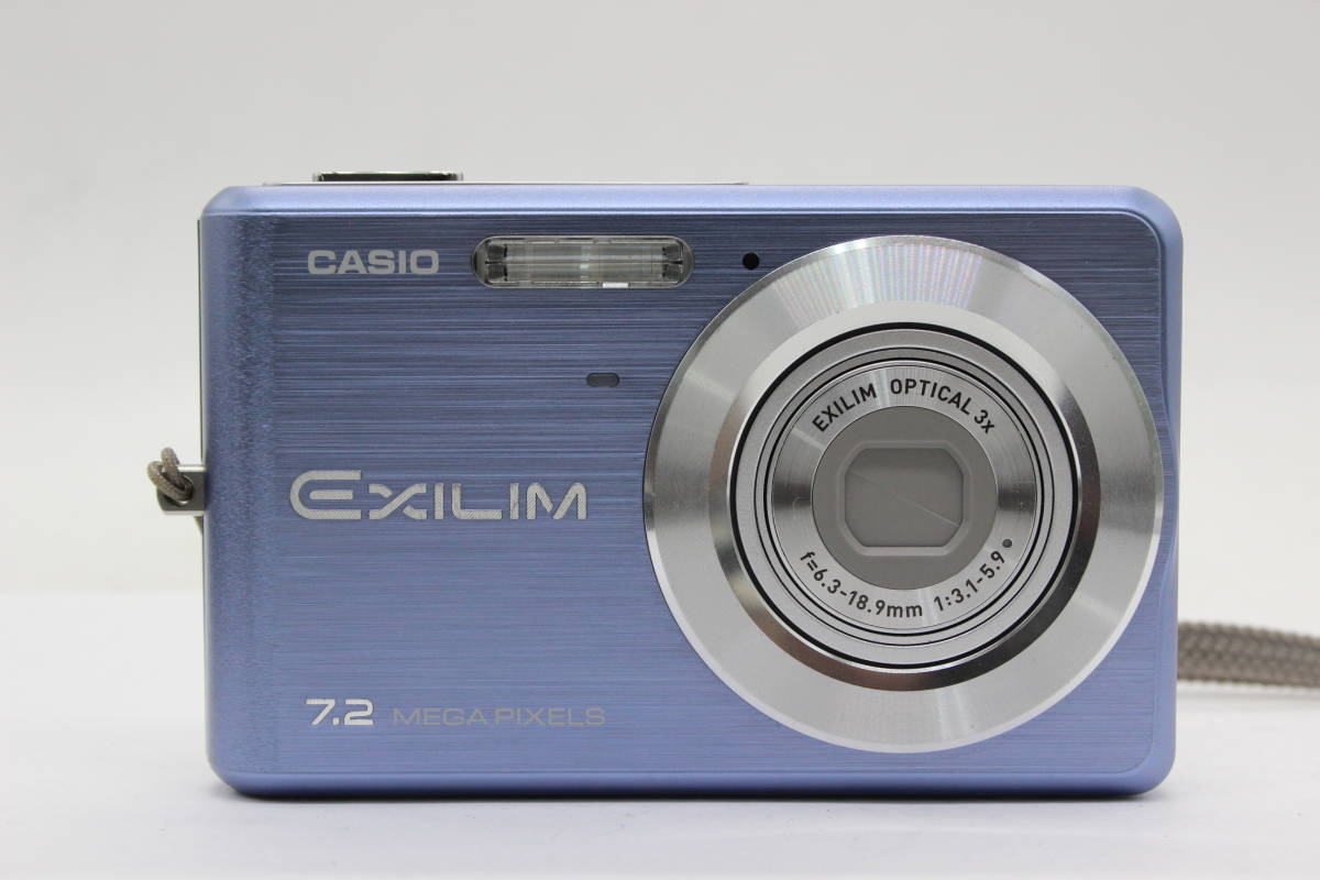 【返品保証】 カシオ Casio Exilim EX-Z77 ブルー 3x バッテリー チャージャー付き コンパクトデジタルカメラ s3454_画像2