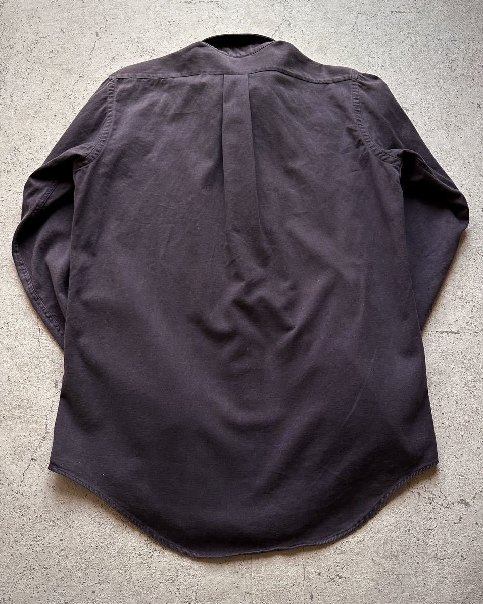 80s-90s USA製 RALPH LAUREN COTTON TWILL B/D SHIRT VINTAGE アメリカ製 ラルフローレン コットンツイル ボタンダウンシャツ ビンテージ_画像8
