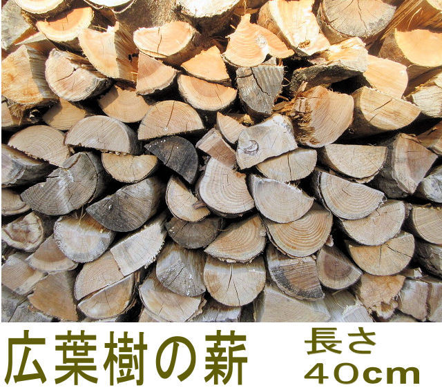 長野県北部より　引取限定　広葉樹の薪　長さ４０cm　１００kg